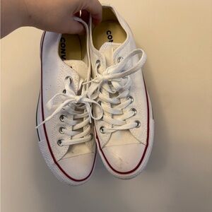 Converse White Canvas Sneakers Women’s Size 7.5